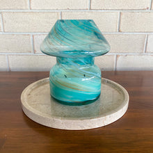 Load image into Gallery viewer, Paskal stone tray on timber benchtop, styled with Sky Candle Lamp
