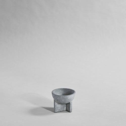 Small light grey concrete bowl for decoration