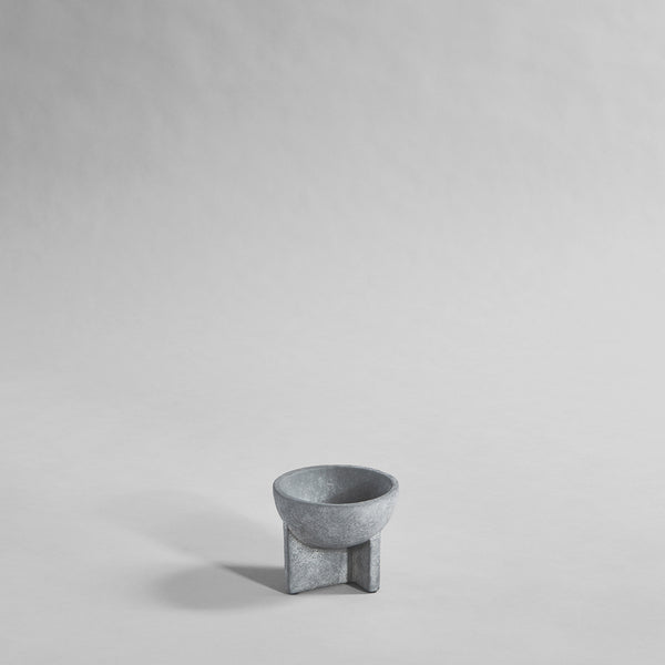 Small light grey concrete bowl for decoration