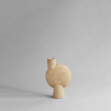 Load image into Gallery viewer, Asymmetrical sand coloured ceramic vase
